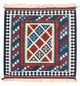 Kelim Teppich - Oriental 103 x 100 cm - dunkelblau