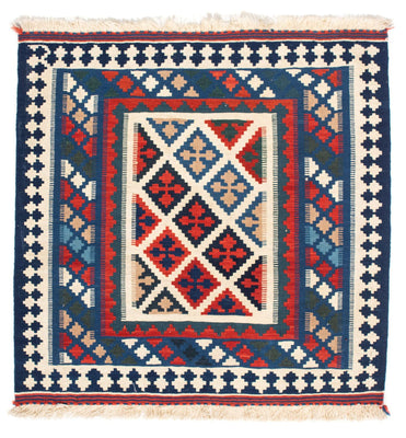 Kelim Teppich - Oriental 104 x 103 cm - blau