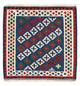 Kelim Teppich - Oriental 100 x 100 cm - dunkelblau