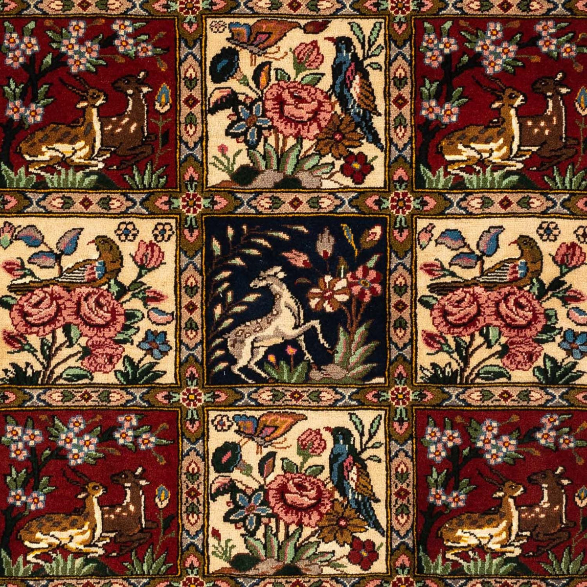 Perserteppich - Nomadic 148 x 103 cm - dunkelrot