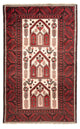 Belutsch Teppich 199 x 115 cm - rot
