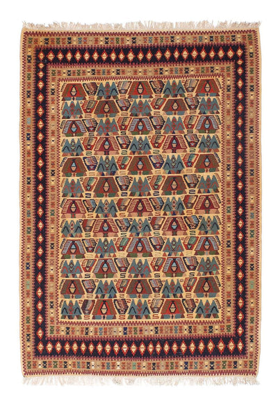 Kelim Teppich - Oriental 108 x 158 cm - hellbraun