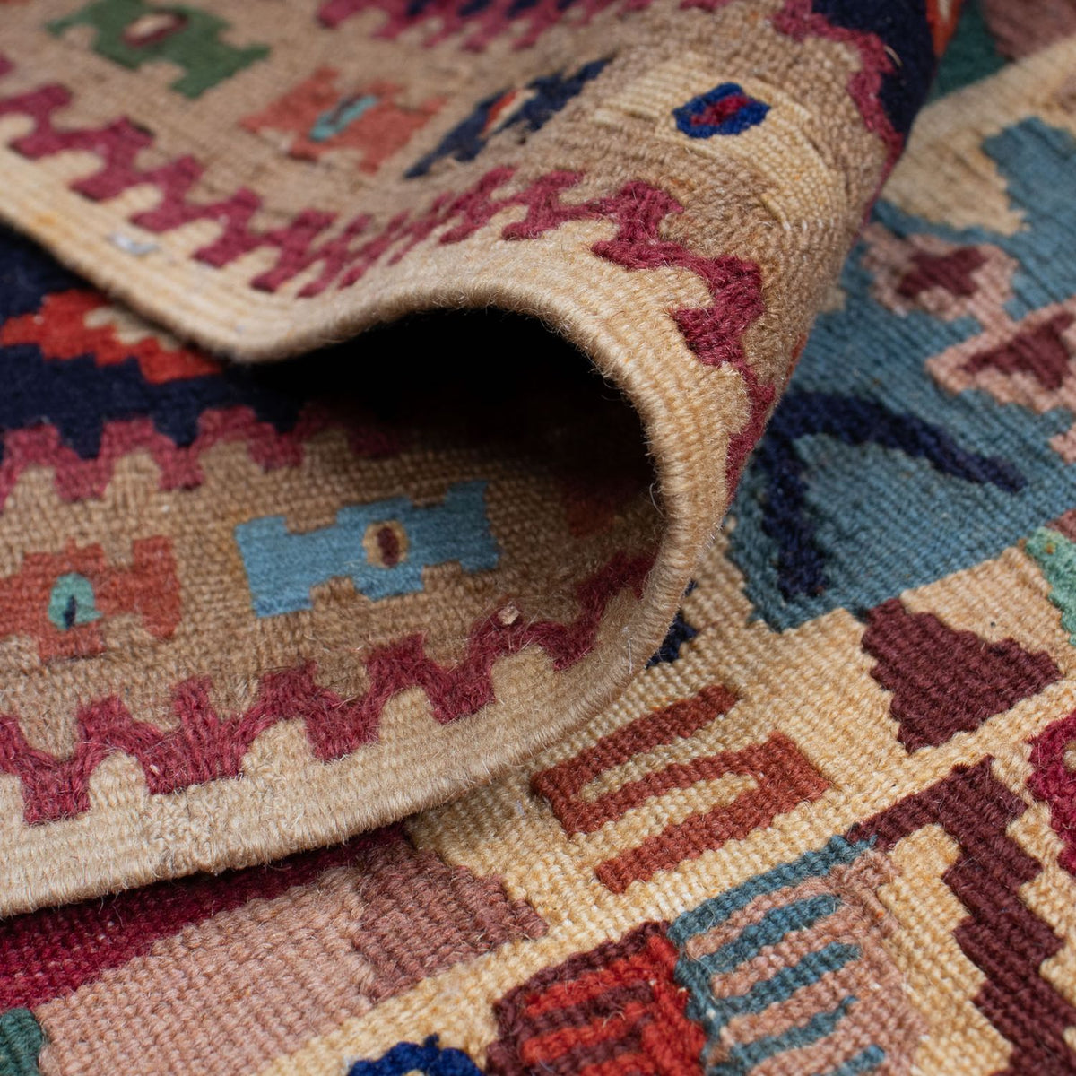 Kelim Teppich - Oriental 158 x 108 cm - hellbraun