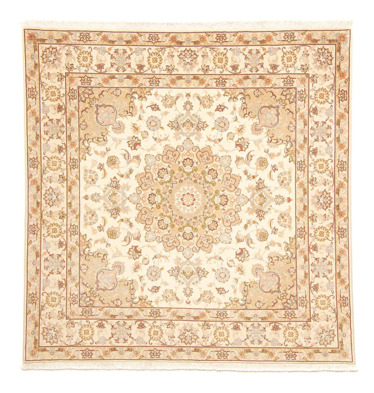 Perserteppich - Täbriz - Royal 206 x 202 cm Quadratischer Teppich