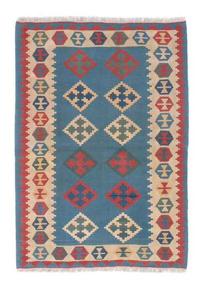 Kelim Teppich - Oriental 117 x 170 cm - blau