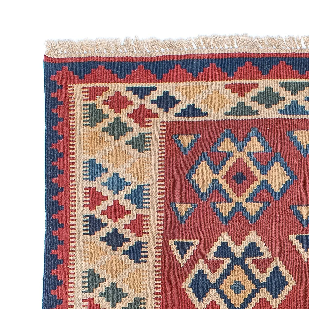 Kelim Teppich - Oriental 105 x 156 cm - dunkelrot