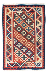 Kelim Teppich - Oriental 160 x 112 cm - rot