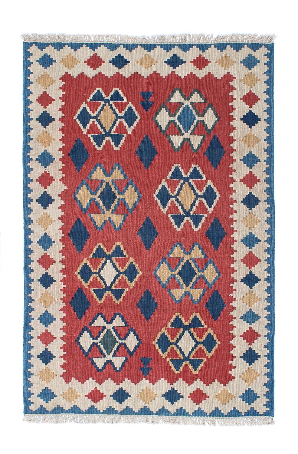 Kelim Teppich - Oriental 180 x 120 cm - dunkelrot