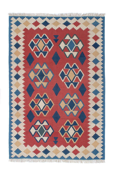 Kelim Teppich - Oriental 120 x 180 cm - dunkelrot
