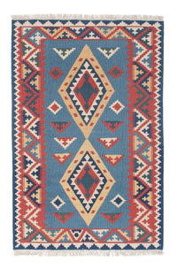 Kelim Teppich - Oriental 183 x 121 cm - blau