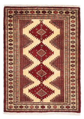 Turkaman Teppich 133 x 92 cm - dunkelrot