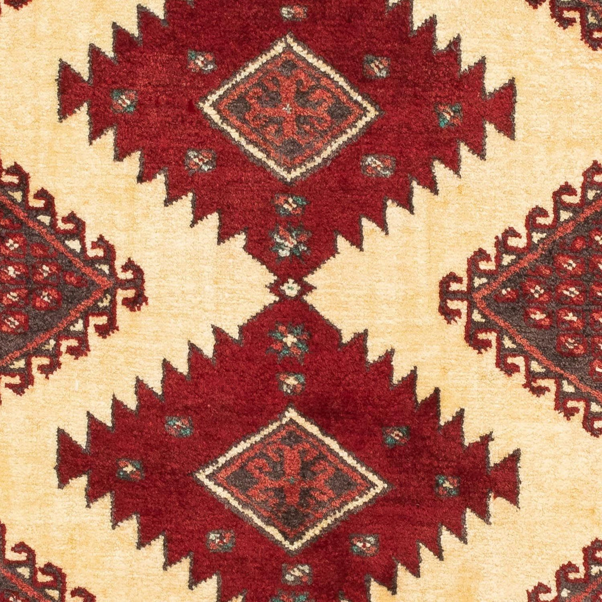 Turkaman Teppich 133 x 92 cm - dunkelrot