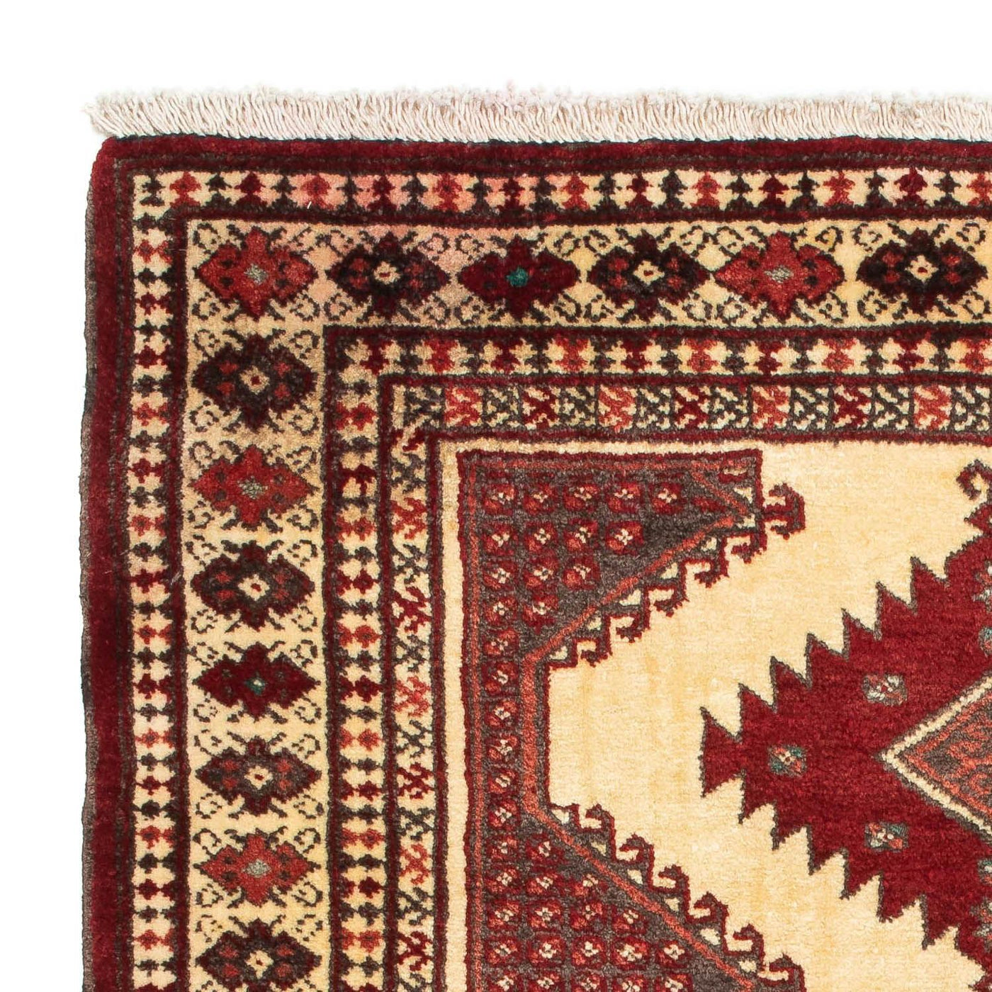 Turkaman Teppich 133 x 92 cm - dunkelrot