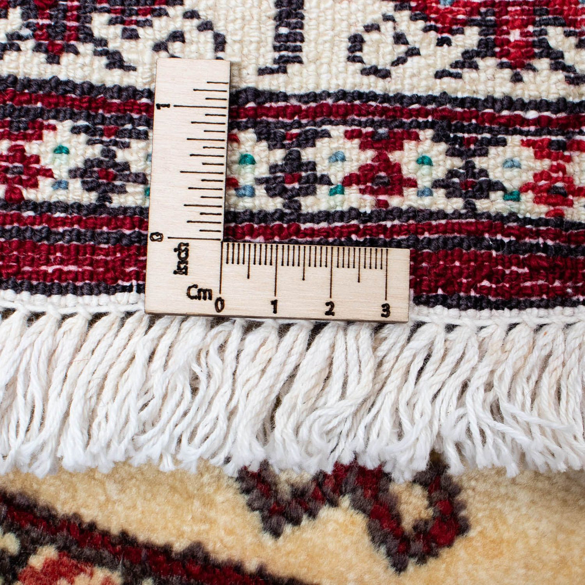 Turkaman Teppich 133 x 92 cm - dunkelrot