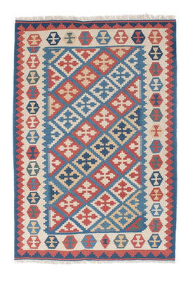 Kelim Teppich - Oriental 180 x 118 cm - blau