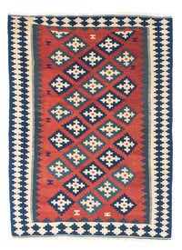 Kelim Teppich - Oriental 150 x 106 cm - dunkelrot