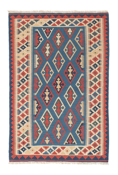 Kelim Teppich - Oriental 114 x 168 cm - blau