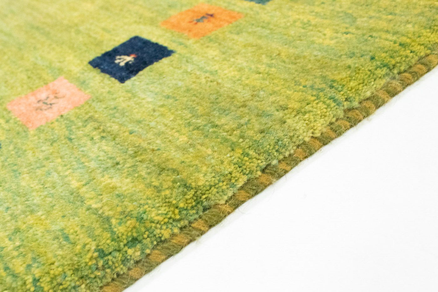 Gabbeh Teppich - Perser 154 x 107 cm - grün