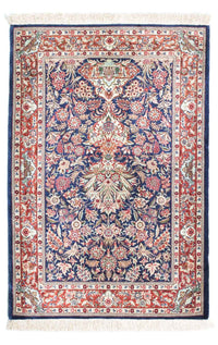 Perserteppich - Ghom 118 x 80 cm - dunkelblau