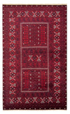 Turkaman Teppich 160x252cm - Orientteppich - Rechteckig / Dunkelrot / 160 x 252 cm Rechteckig