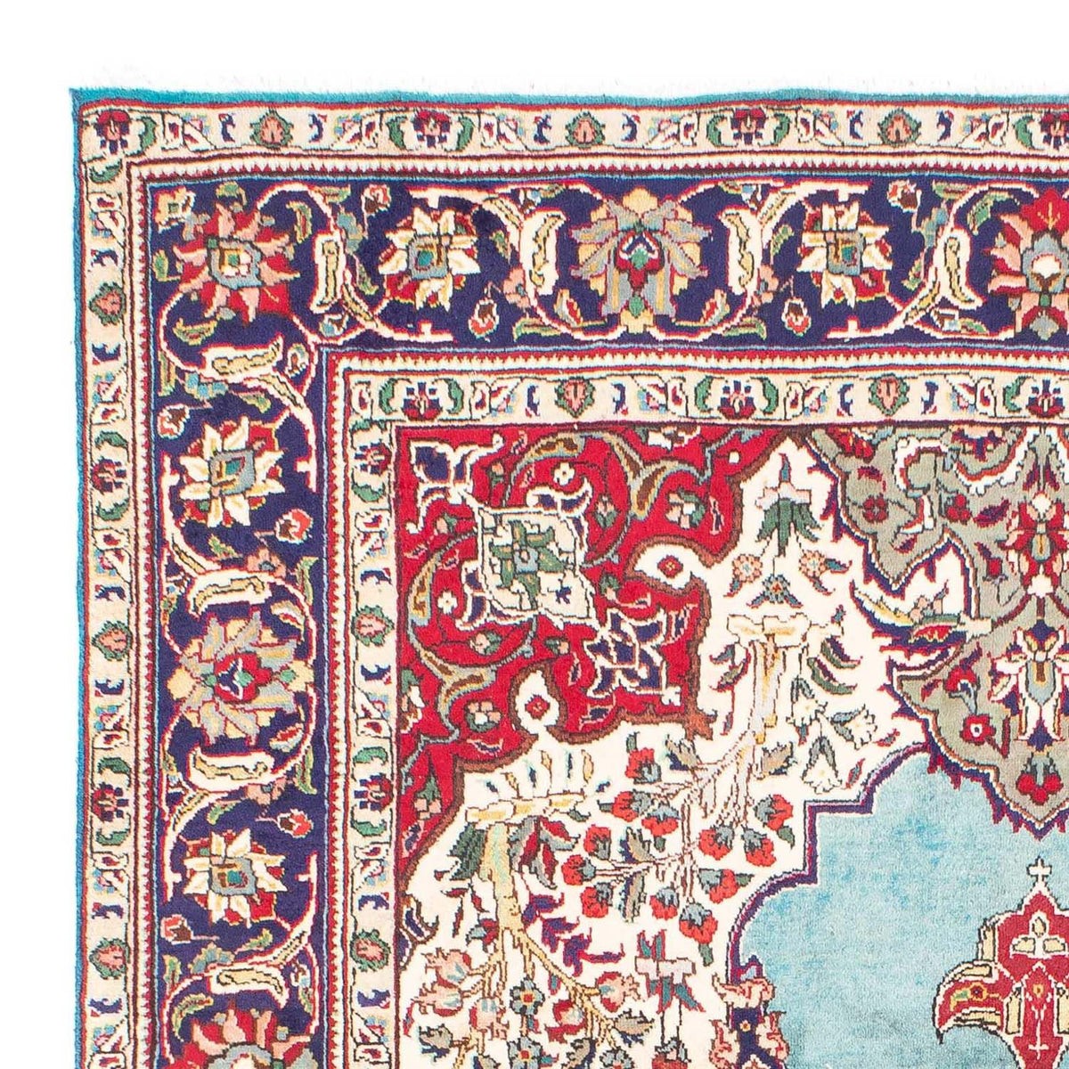 Täbriz Teppich 203x300cm - Perserteppich - türkis