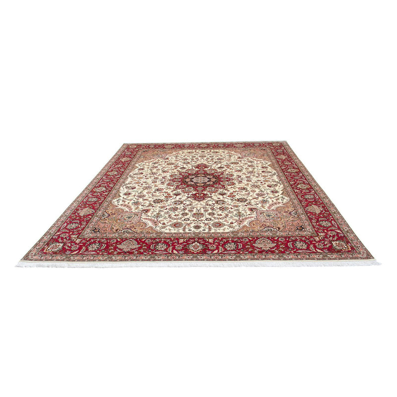 Täbriz - 50 Raj Teppich 250x300cm - Perserteppich - rot