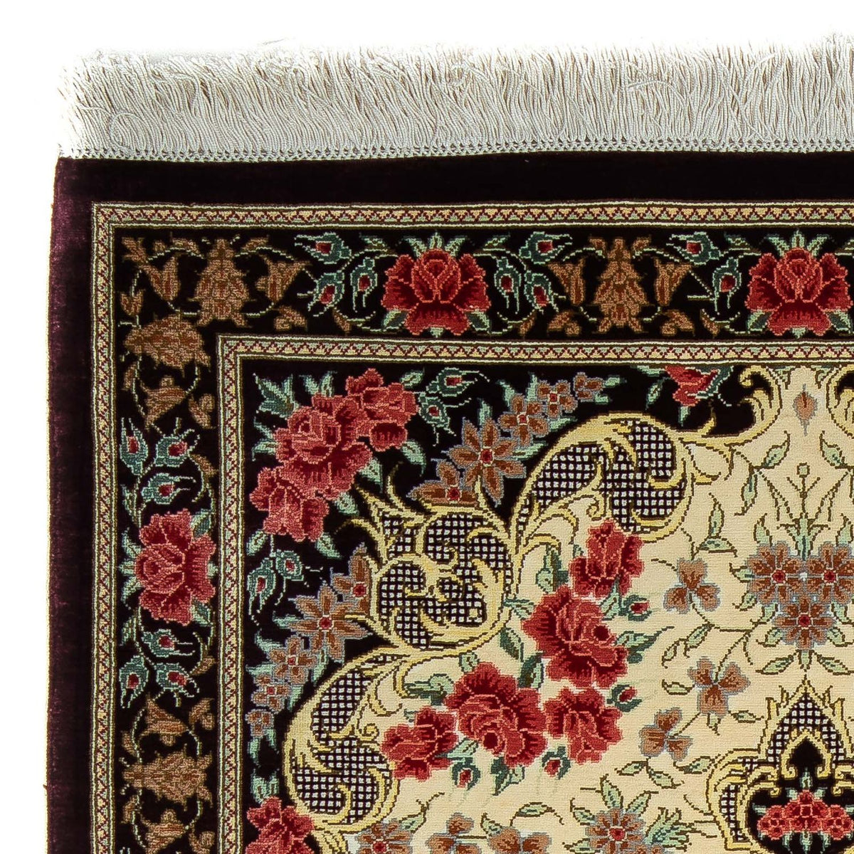 Perserteppich - Ghom 93 x 60 cm - beige