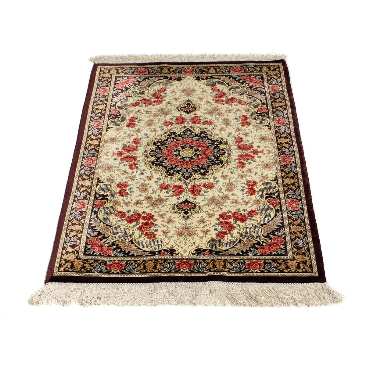 Perserteppich - Ghom 93 x 60 cm - beige