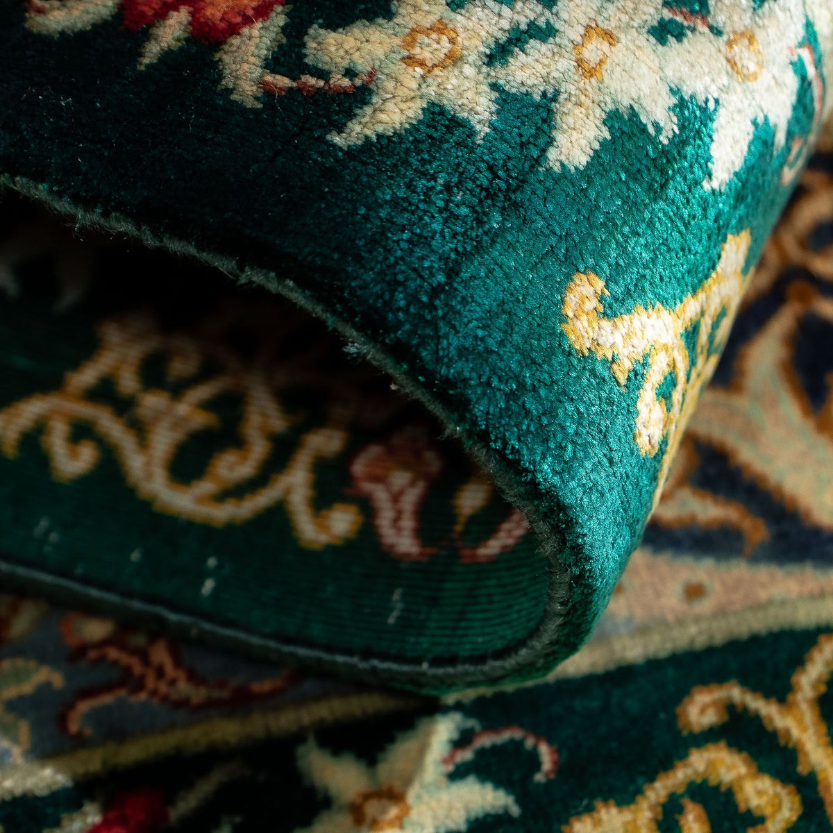 Perserteppich - Ghom 77 x 58 cm - dunkelblau