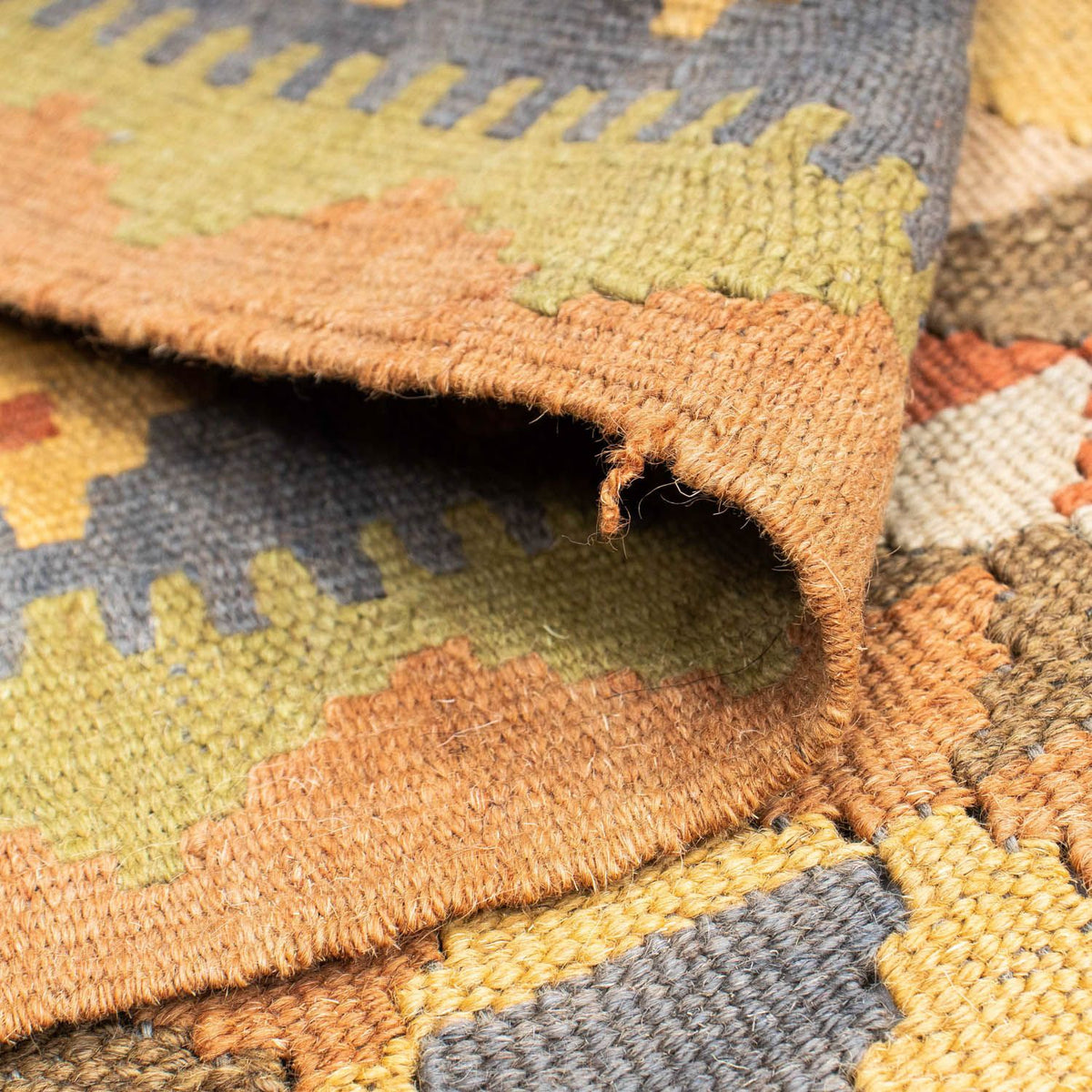 Kelim Teppich - Oriental 200 x 91 cm - hellbraun