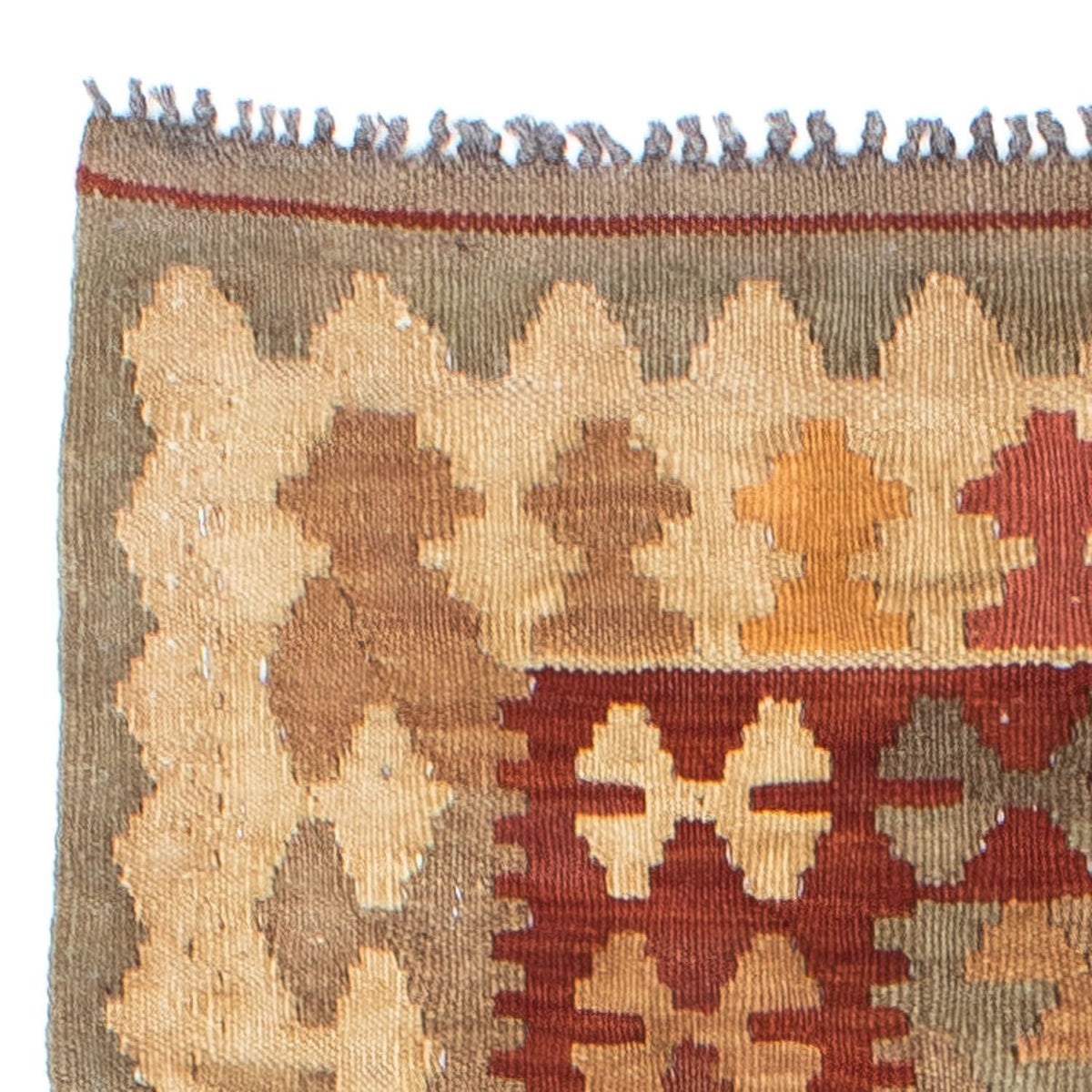 Kelim Teppich - Oriental 198 x 81 cm - hellbraun