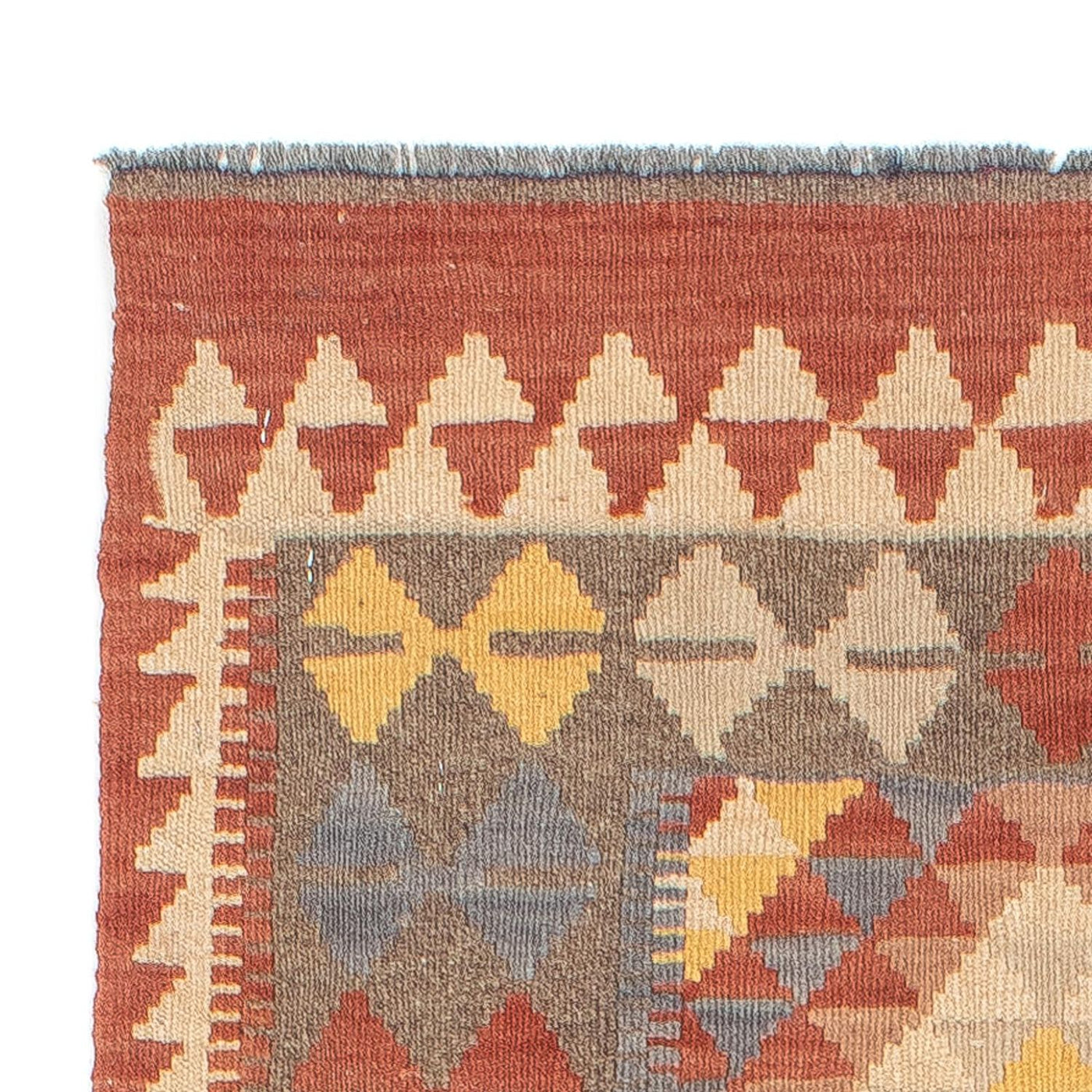 Kelim Maimene Teppich 200x65cm - Wollteppich