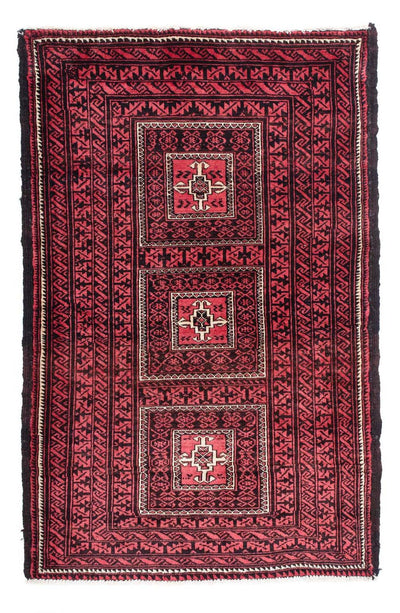 Belutsch Teppich 103x158cm - Orientteppich - dunkelrot