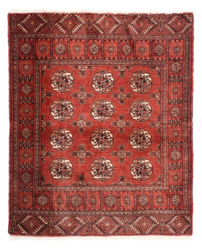 Belutsch Teppich 121x143cm - Orientteppich - dunkelrot
