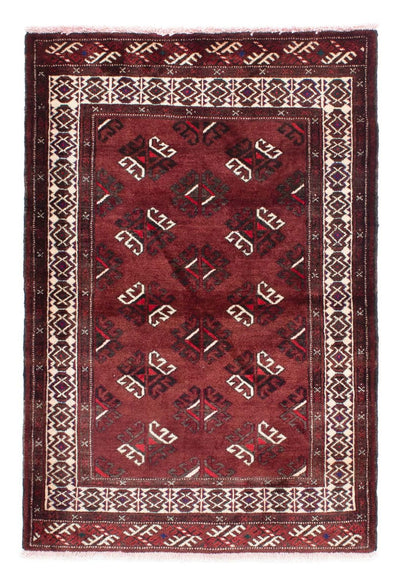 Belutsch Teppich 102x145cm - Orientteppich - dunkelrot