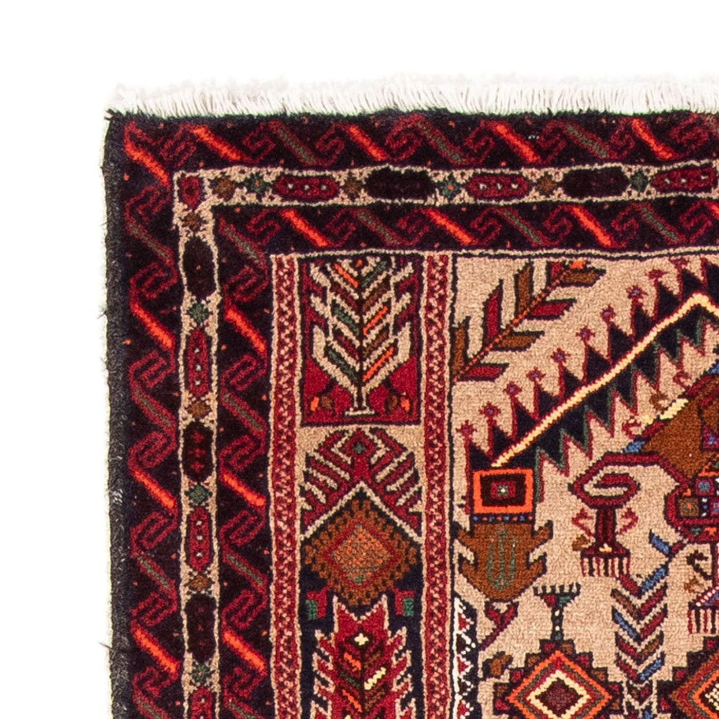 Belutsch Teppich 195 x 99 cm - mehrfarbig