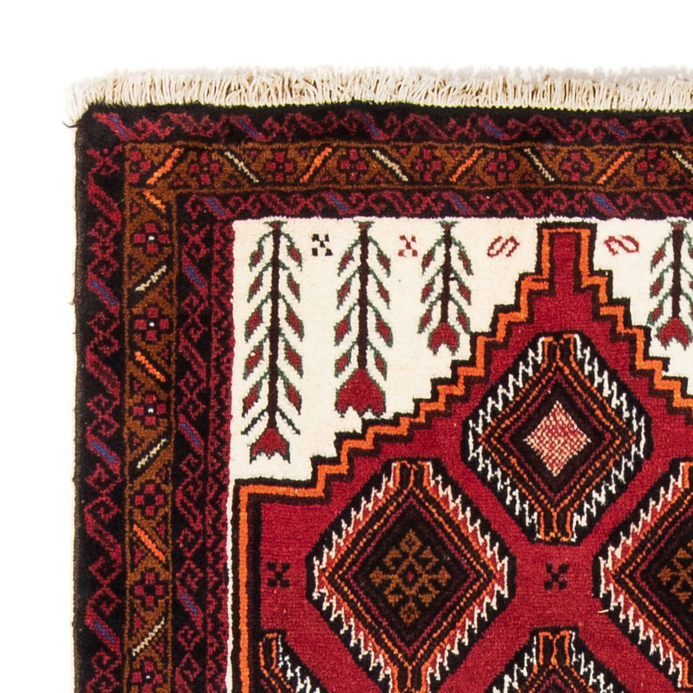 Belutsch Teppich 194 x 104 cm - rot