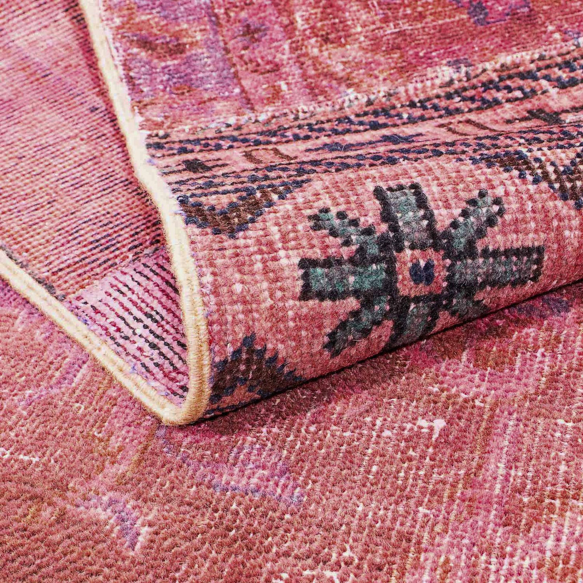 Patchwork Teppich 241 x 151 cm