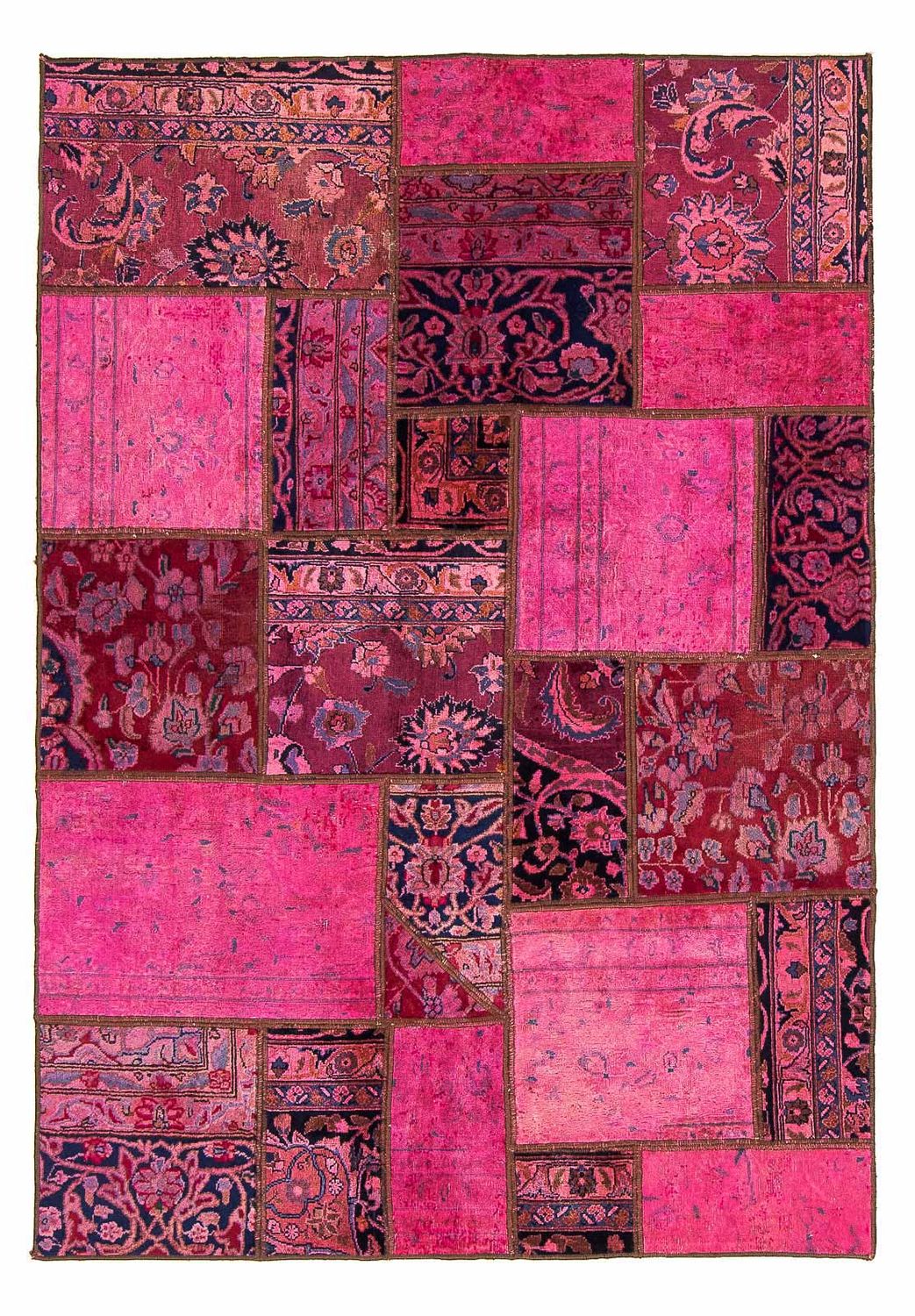 Patchwork Teppich 197 x 138 cm - mehrfarbig