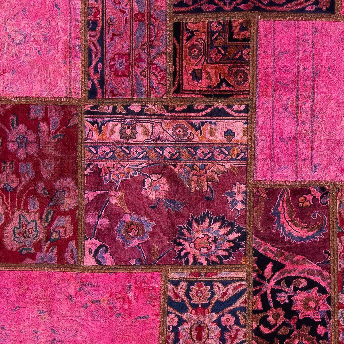 Patchwork Teppich 197 x 138 cm - mehrfarbig