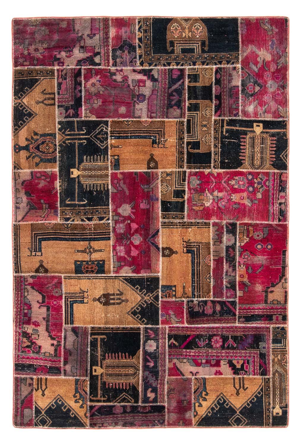 Patchwork Teppich 244 x 164 cm