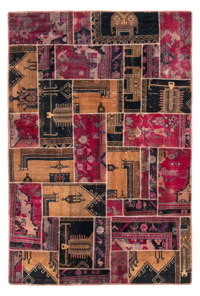 Patchwork Teppich 164x244cm - Perserteppich Wollteppich