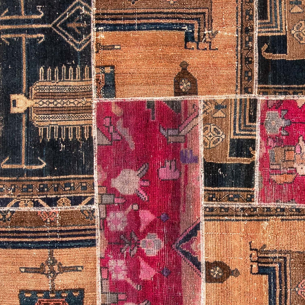 Patchwork Teppich 244 x 164 cm