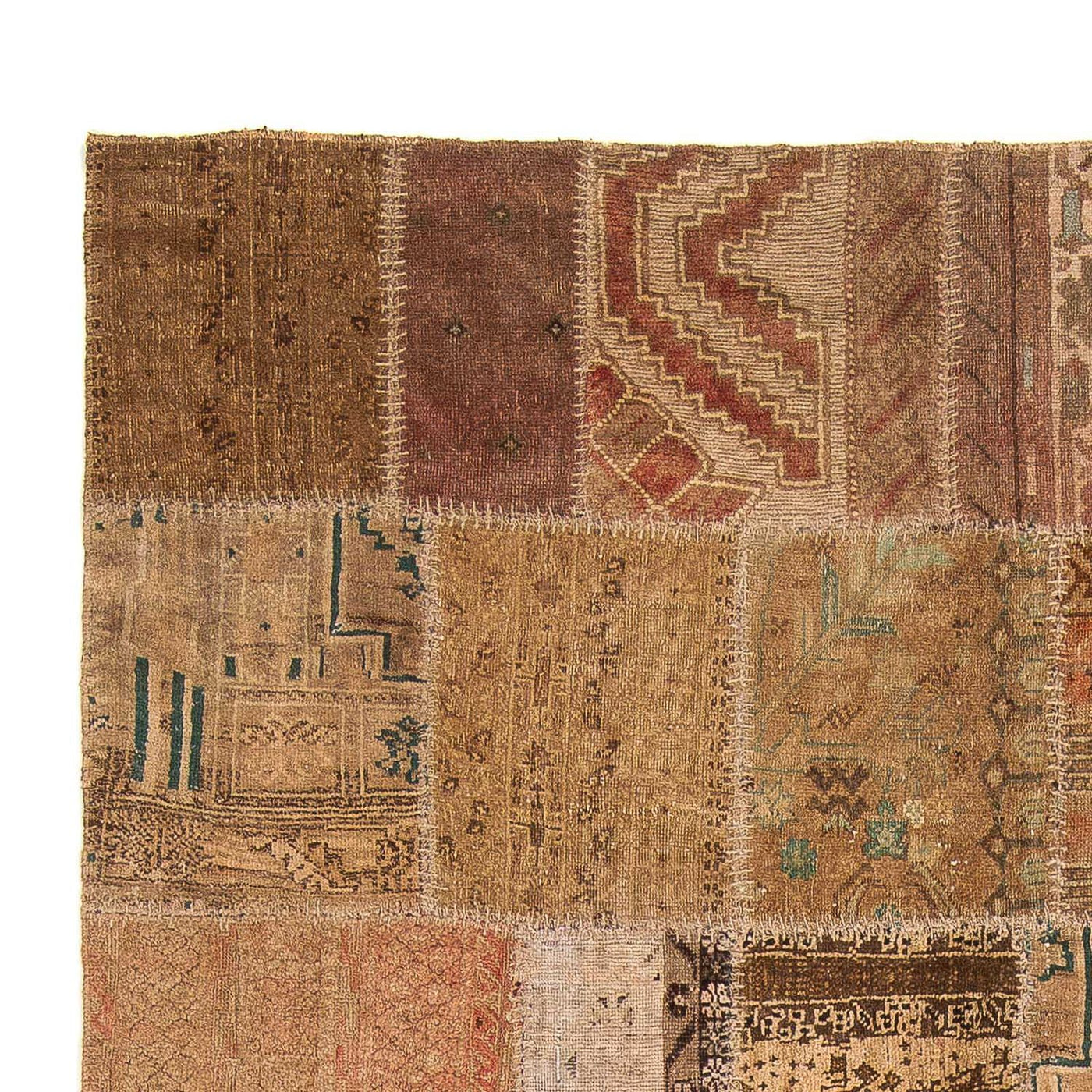 Patchwork Teppich 256x172cm - Wollteppich