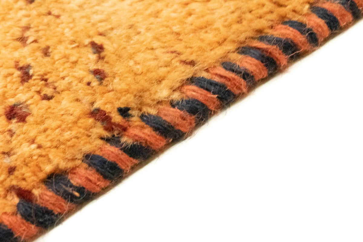 Gabbeh Teppich - Perser 86 x 58 cm - gold