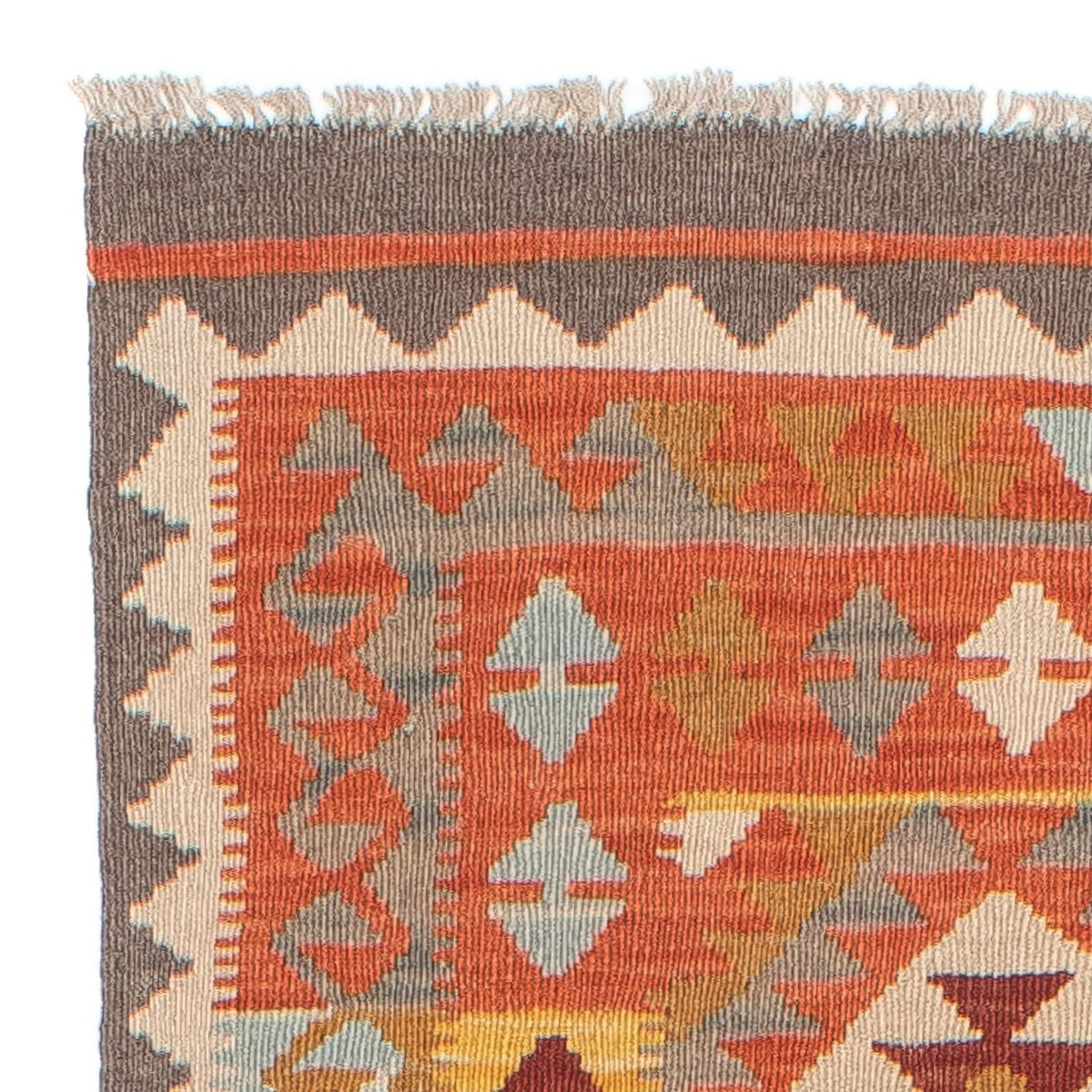 Kelim Teppich - Splash 296 x 76 cm - hellrot