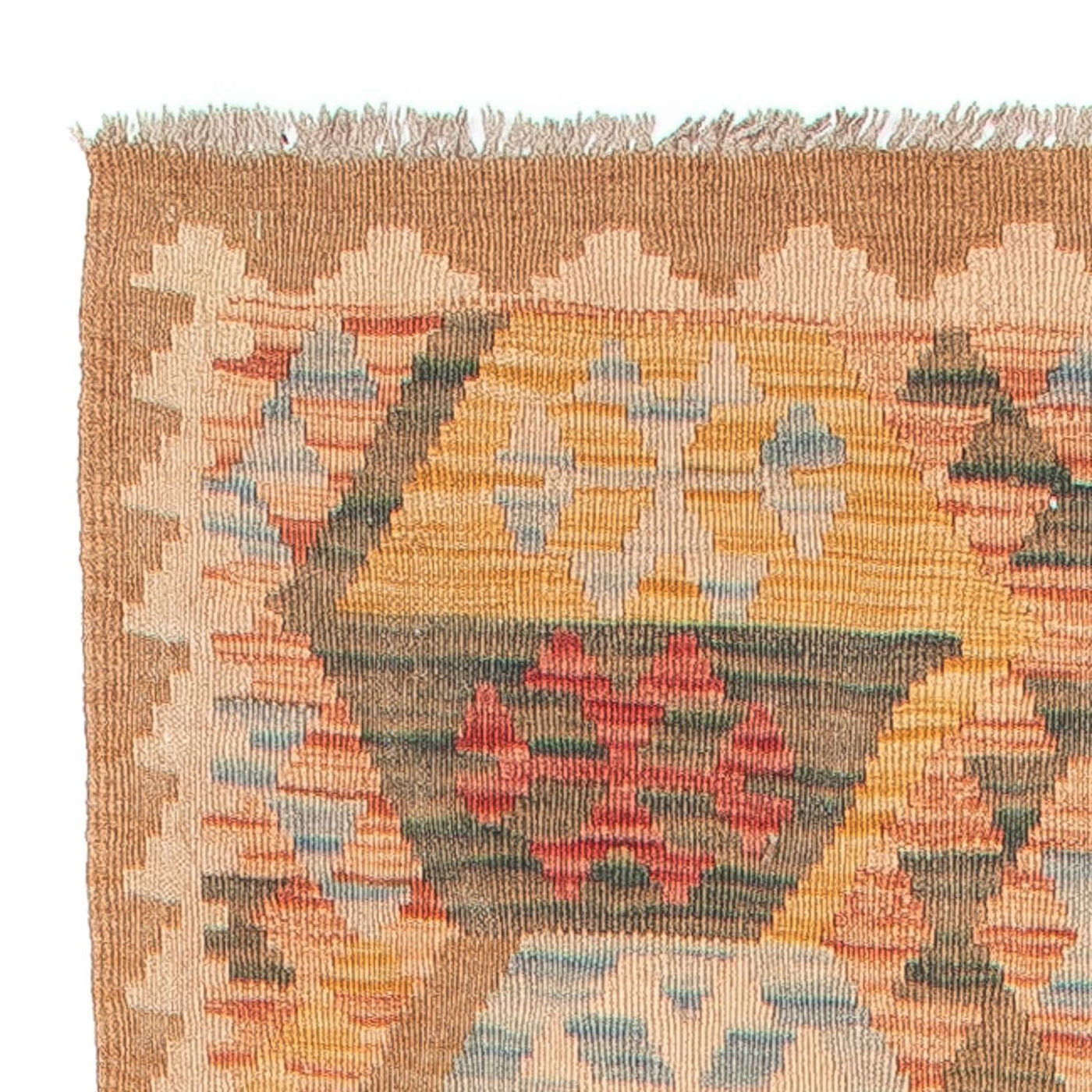 Kelim Maimene Teppich 390x76cm - Wollteppich