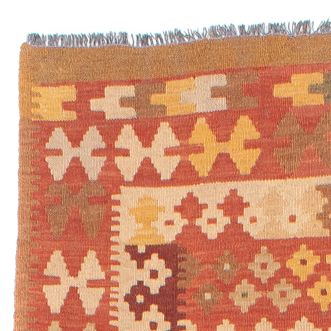 Kelim Maimene Teppich 323x90cm - Wollteppich