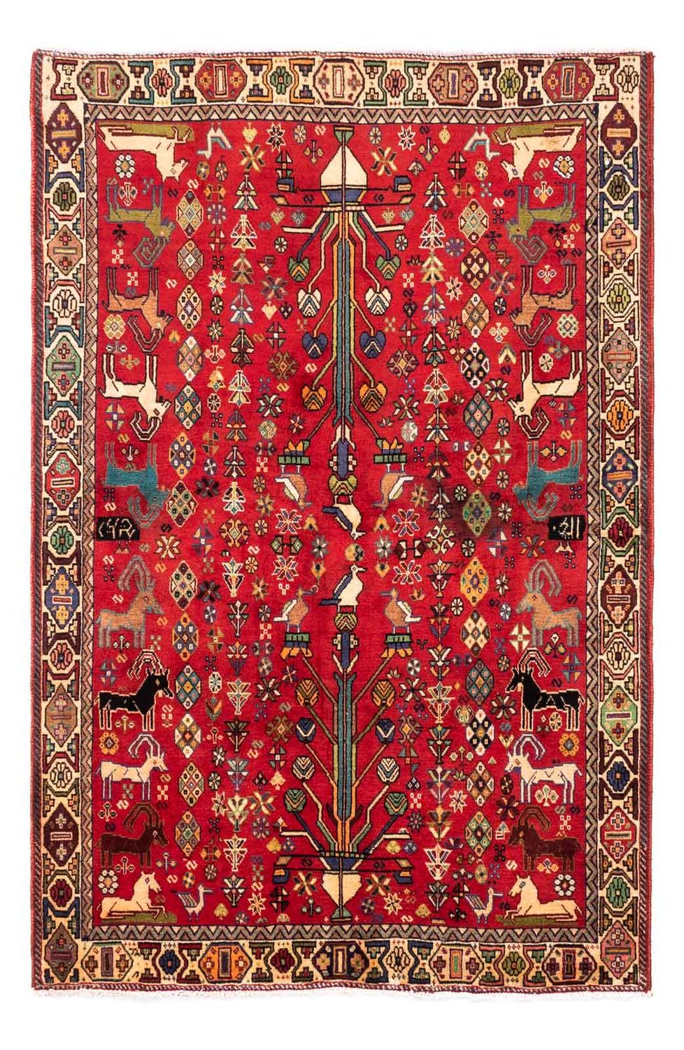 Perserteppich - Nomadic 220 x 143 cm - rot