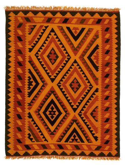Kelim Teppich - Oriental 152 x 195 cm - dunkelbraun